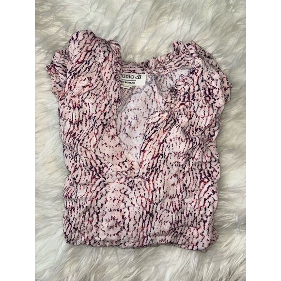 Studio B by Bobeau womens sz. L multicolor rayon blouse. Pretty, comfortable - Picture 9 of 9